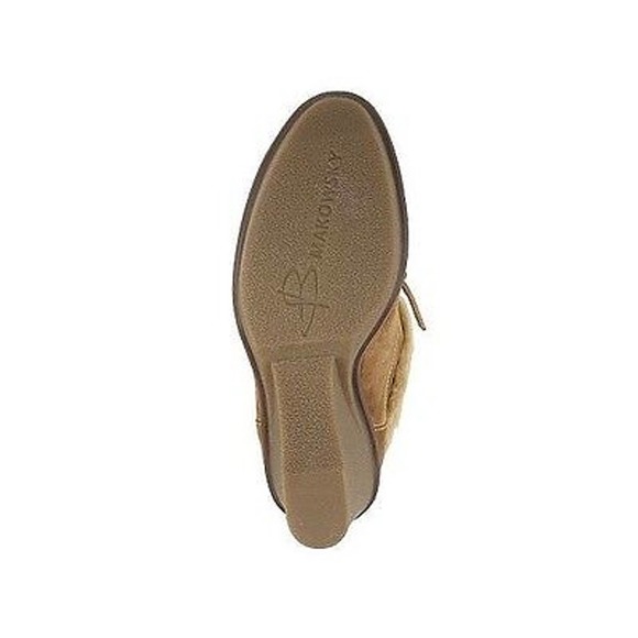 B Makowsky NELLIE Suede Lace-Up Booties Boots w/ Faux Fur Trim Tan 9.5 New - Picture 4 of 4